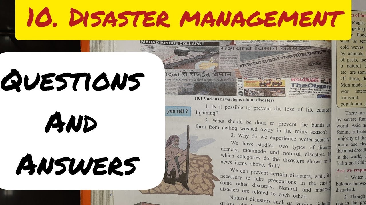 10. DISASTER MANAGEMENT QUESTIONS AND ANSWERS/EXERCISE - CLASS 7 GENERAL SCIENCE CHAPTER 10 - SSC