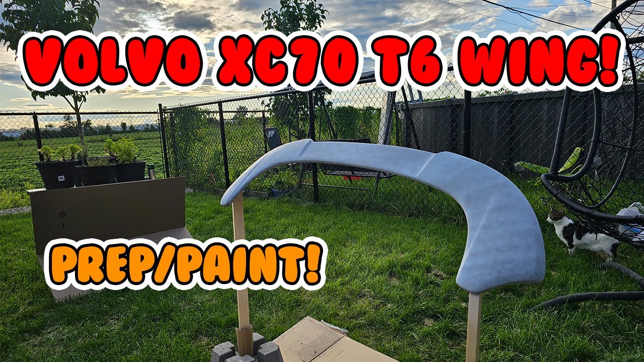 2010 VOLVO XC70 T6 WING/SPOILER PAINT! Preparing the Wing for my Volvo XC70!