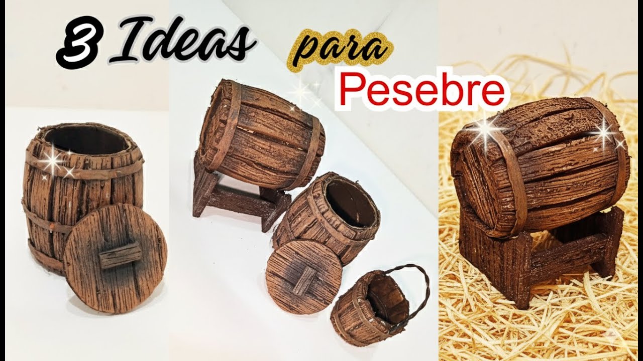 Cómo hacer MINIATURAS FÁCILES  para Pesebre Belén o Maquetas