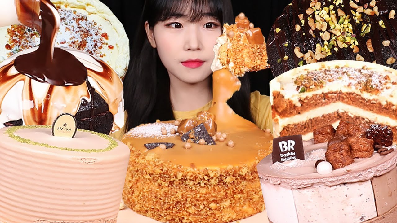JMT케이크 추천👍케이크 한판 먹방😍Salt Caramel, Earl Grey, Chocolate, Carrot, Ice cream Cake MUKBANG ASMR 케이크 모음