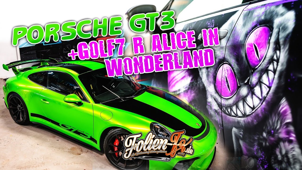 Golf 7R Alice im Wunderland | Porsche GT3 | Golf 4 R32 Rohkarosse | Folieren bei Folien-FX.de