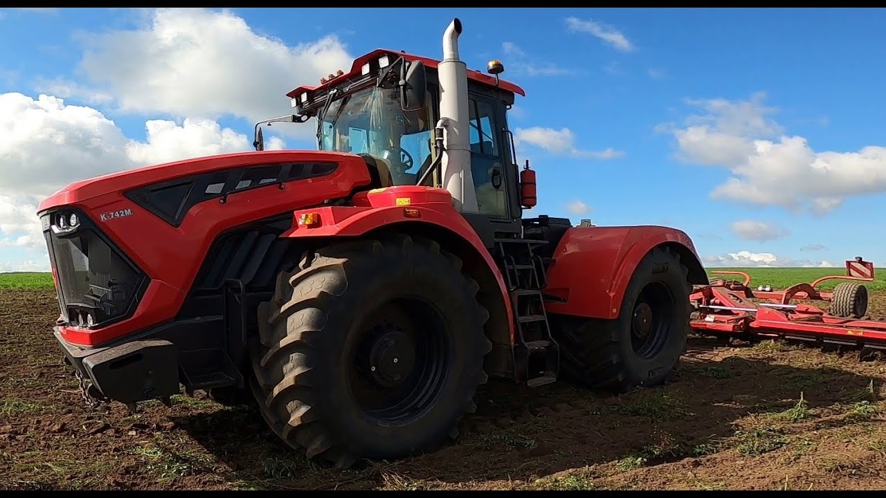 Дискуем бурьян на Кировец К742м #кировец #horsch