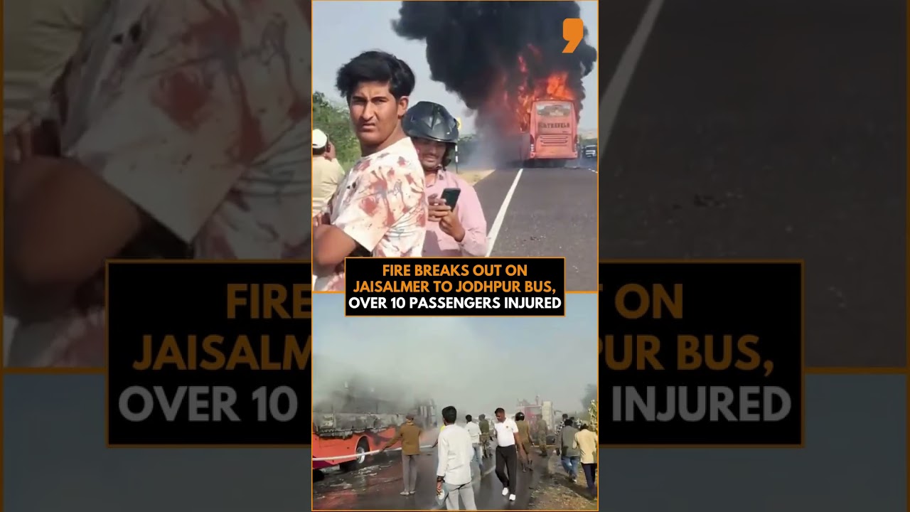 Jaisalmer-Jodhpur Bus Fire: 10&ndash;12 Injured as Vehicle Engulfed in Flames | News9