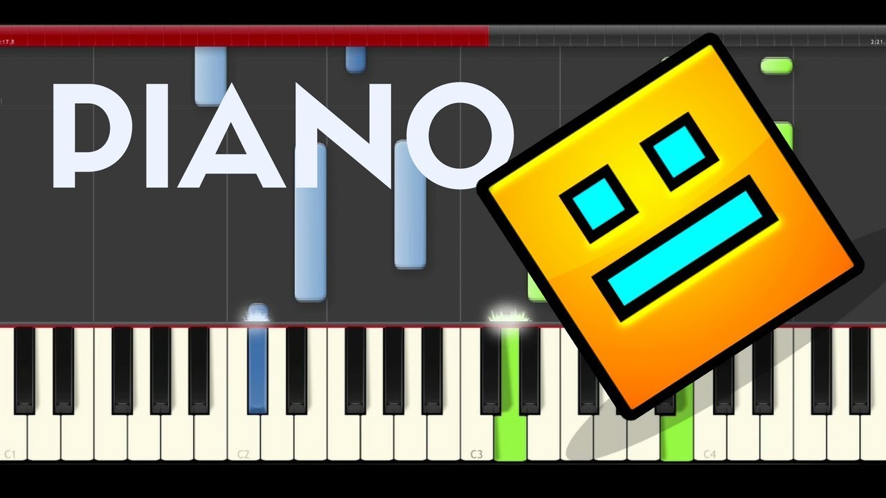 Geometry Dash Meltdown The Seven seas Piano MIdi tutorial sheet partitura cover