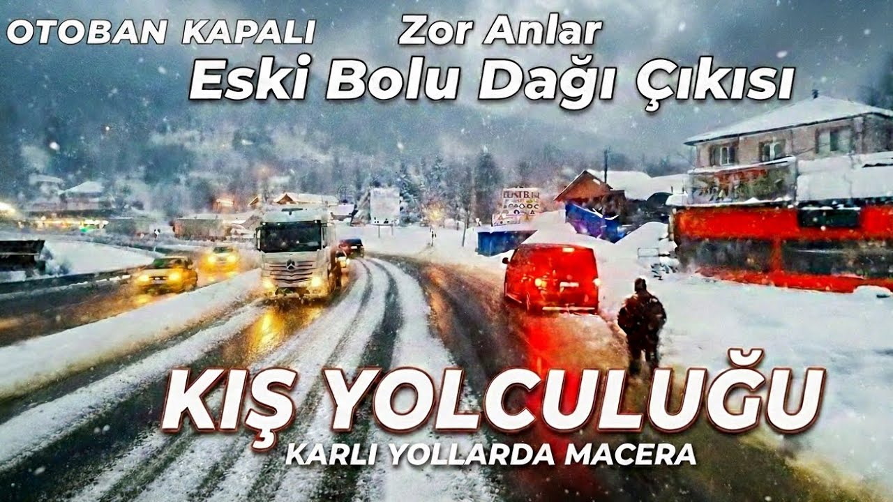 TEHLİKELİ ANLAR KAZA VAR OTOBAN KAPALI KAR KIŞ ESKİ BOLU DAĞINI ÇIKAÇAGIZ RAMPALARDA TEHLİKELİ İŞLER