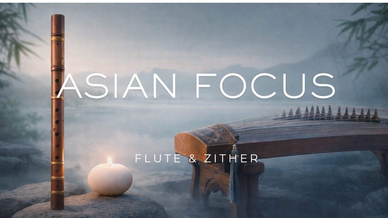Flute & Zither Focus – Asian Ambient Music for Stu
