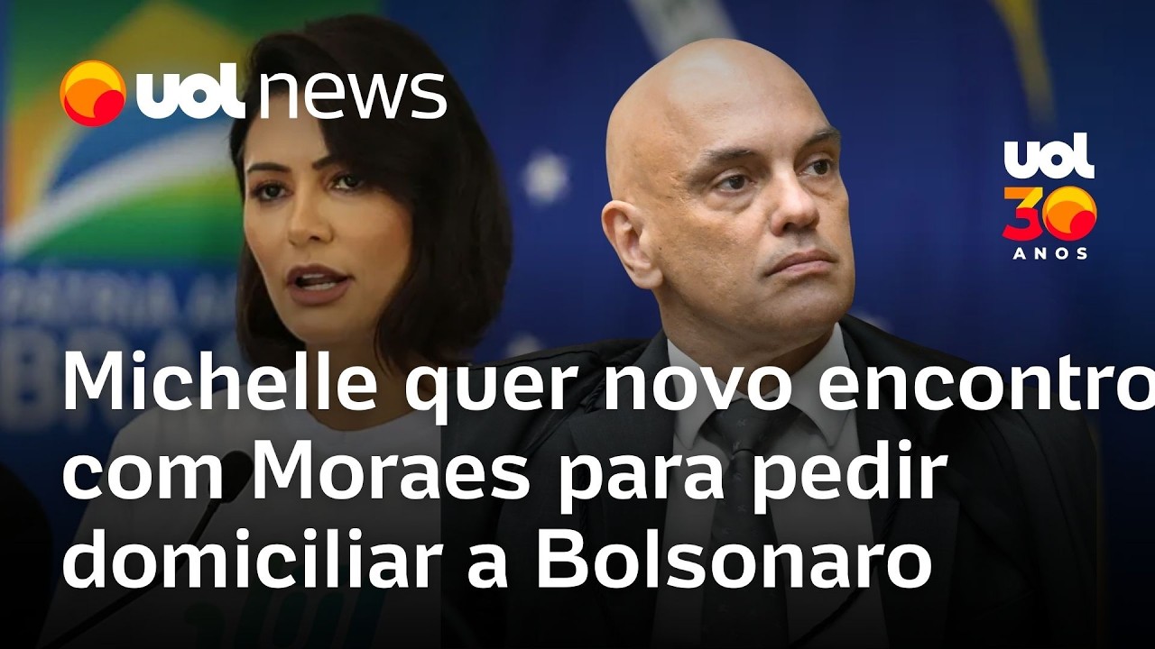 Michelle Bolsonaro quer novo encontro com Moraes para pedir prisão domiciliar ao marido