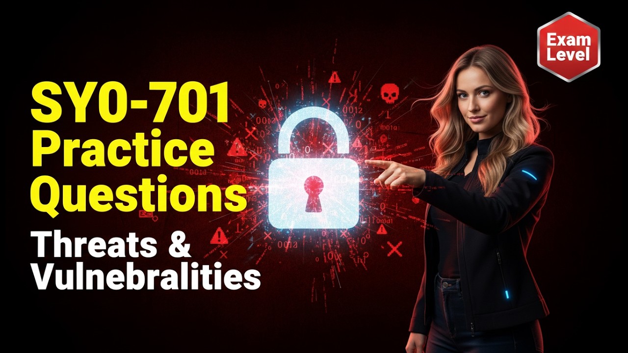 CompTIA Security+ SY0-701 Practice Questions 2026 | Threats & Vulnerabilities Explained