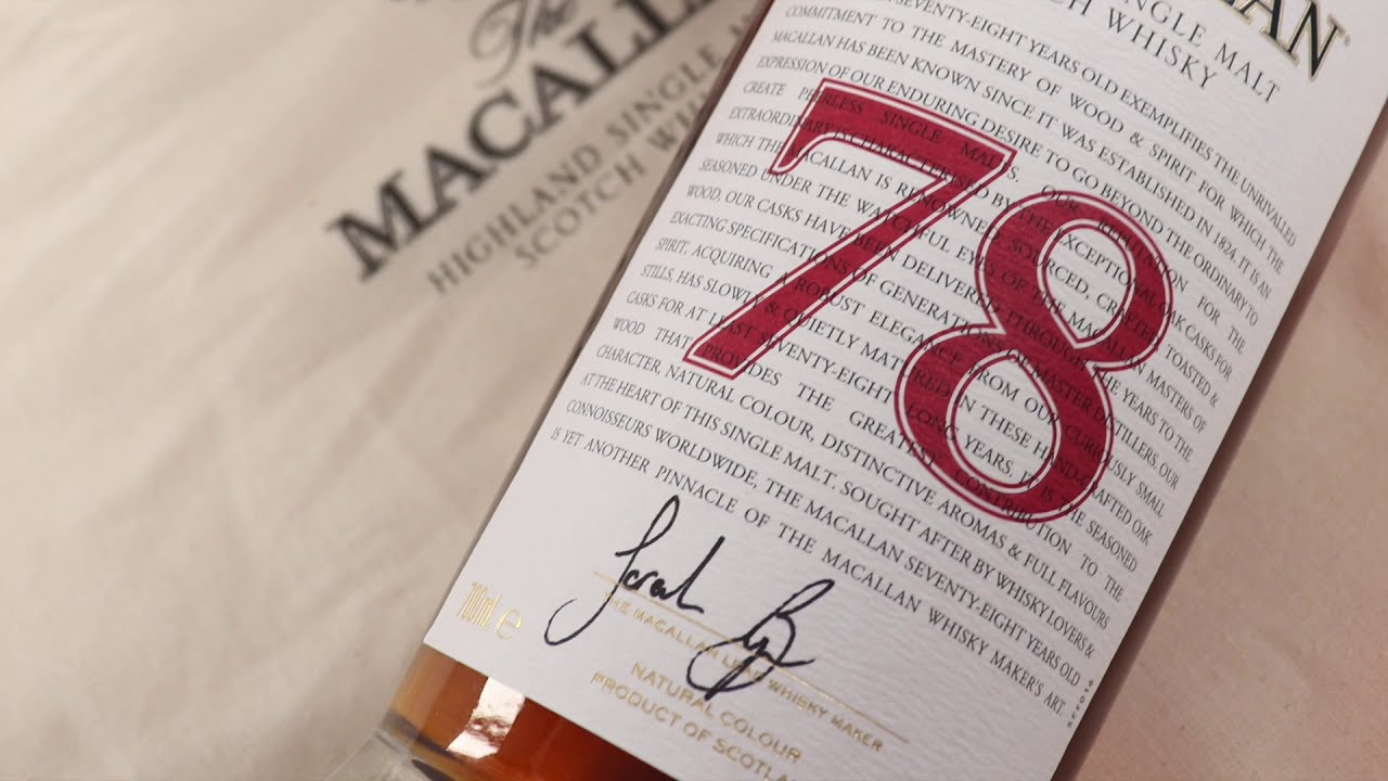 The Macallan Red Collection 78 Year Old Single Malt Scotch Whisky from a Speyside Whiskey Distillery