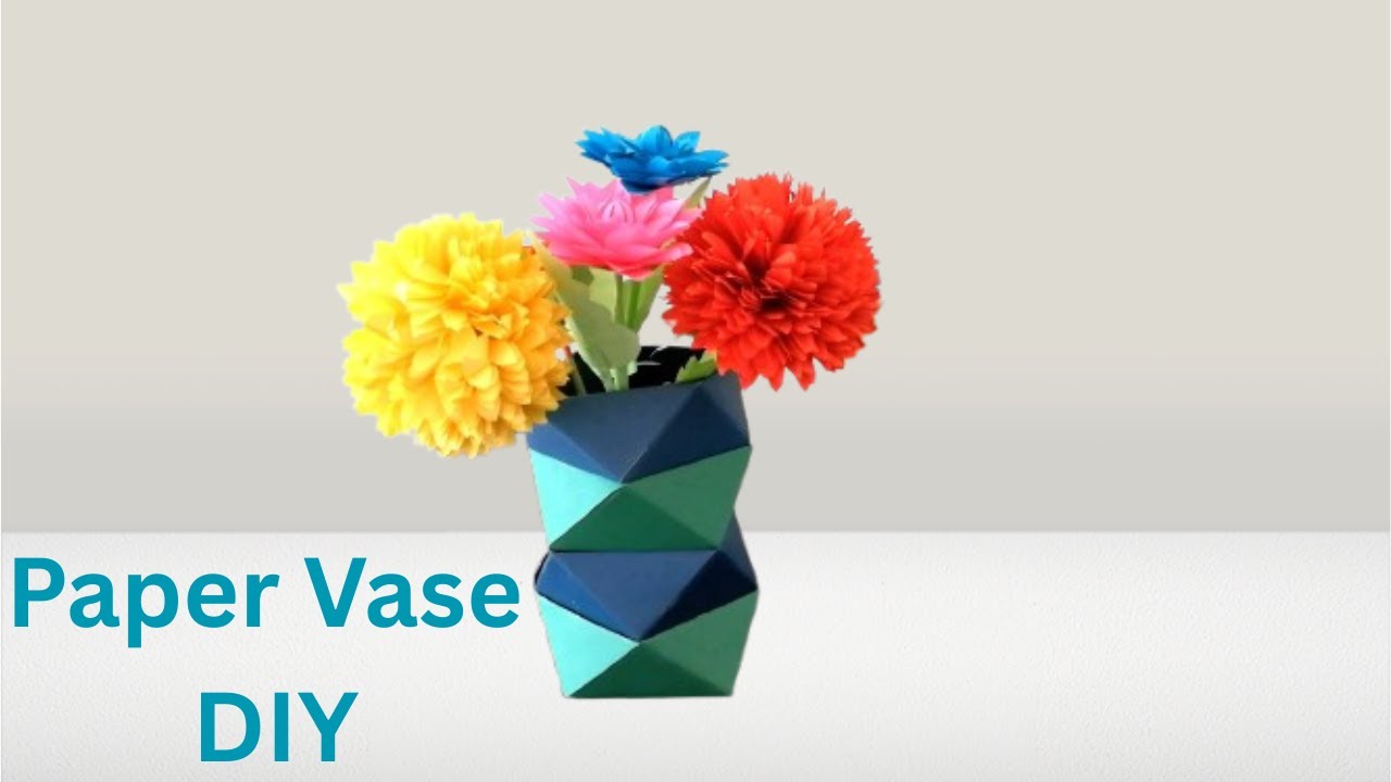 Easy Origami Vase Tutorial | DIY Paper Flower Vase