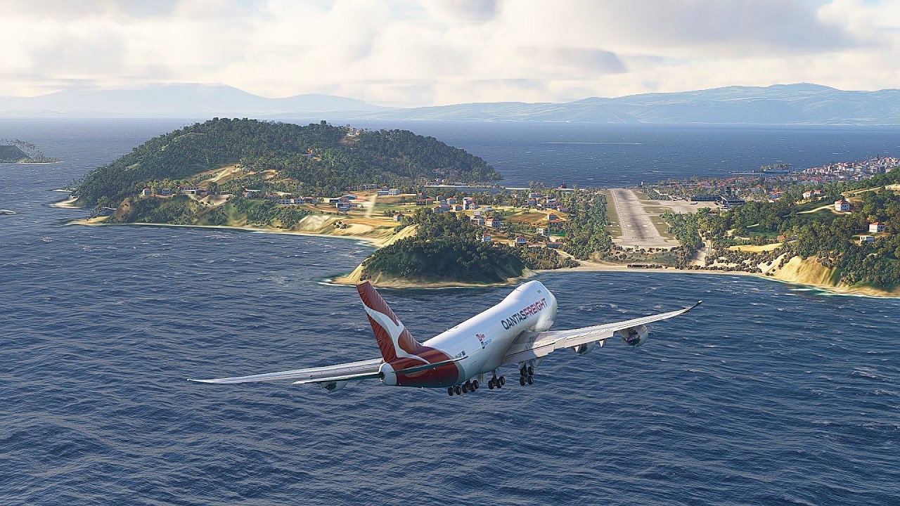 World Record! B747 QANTAS Freight Attempts Shortest Takeoff Ever at skiathos Airport