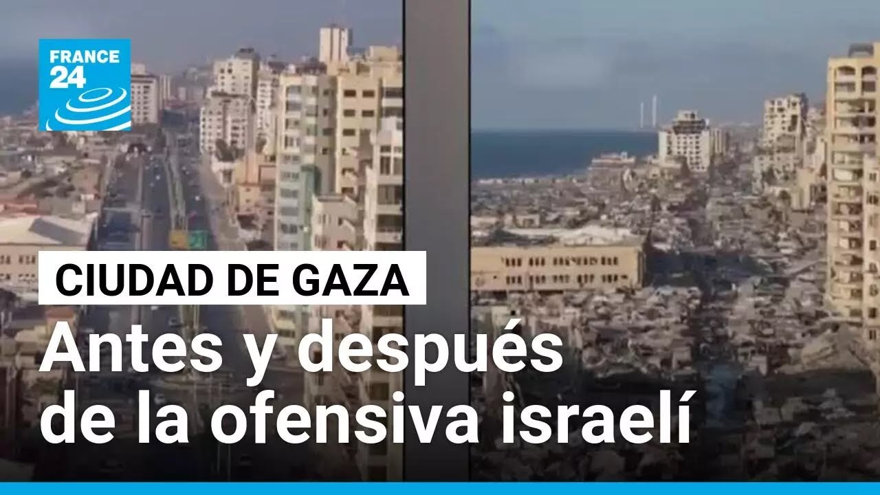 Destrucción en Ciudad de Gaza: el antes y después del 7 de octubre de 2023