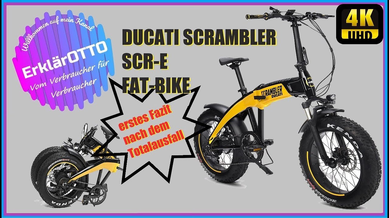 DUCATI SCRAMBLER SCR-E  FAT-BIKE 🚲💨Totalausfall - Akku - Garantie - Kritik - Regelung - Föderung uvm
