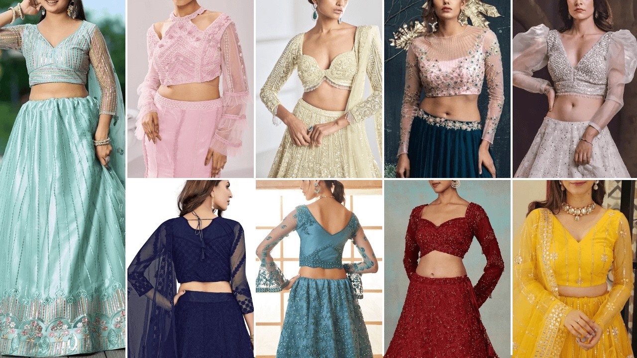 Trendy Lehenga Blouse Full Sleeves Designs 2026 | Full Sleeves Lehenga Blouse Ideas | Neck & Sleeve