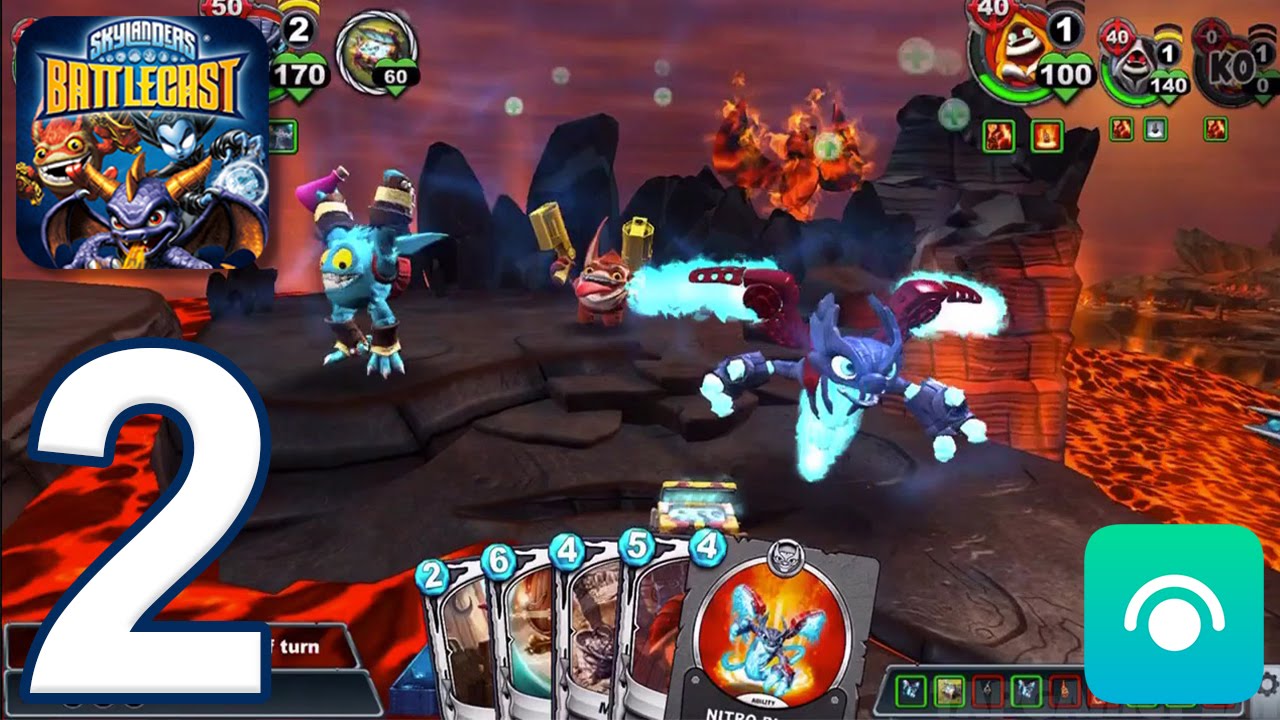 Skylanders Battlecast - Gameplay Walkthrough Part 2 - Fire Realm: Missions 1-3 (iOS, Android)