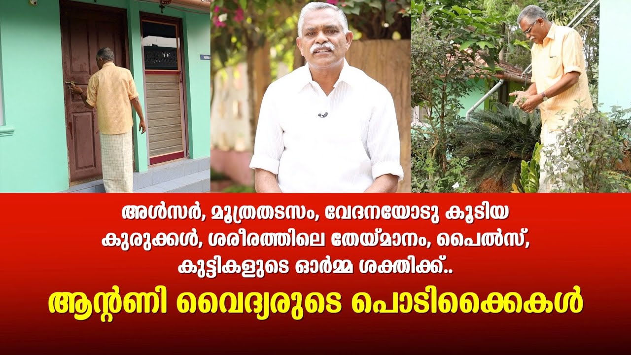 അൾസർ,മൂത്രതടസം,പൈൽസ്......ആൻ്റണി വൈദ്യരുടെ പൊടിക്കൈകൾ