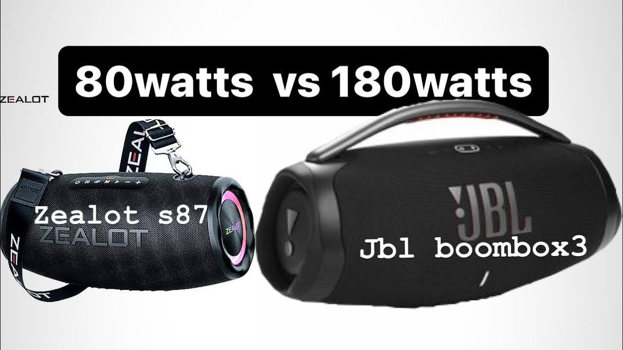 180 Вт против 80 Вт Jbl Boombox3 против Zealot S87. Насколько велика разница в звуке🤔❓