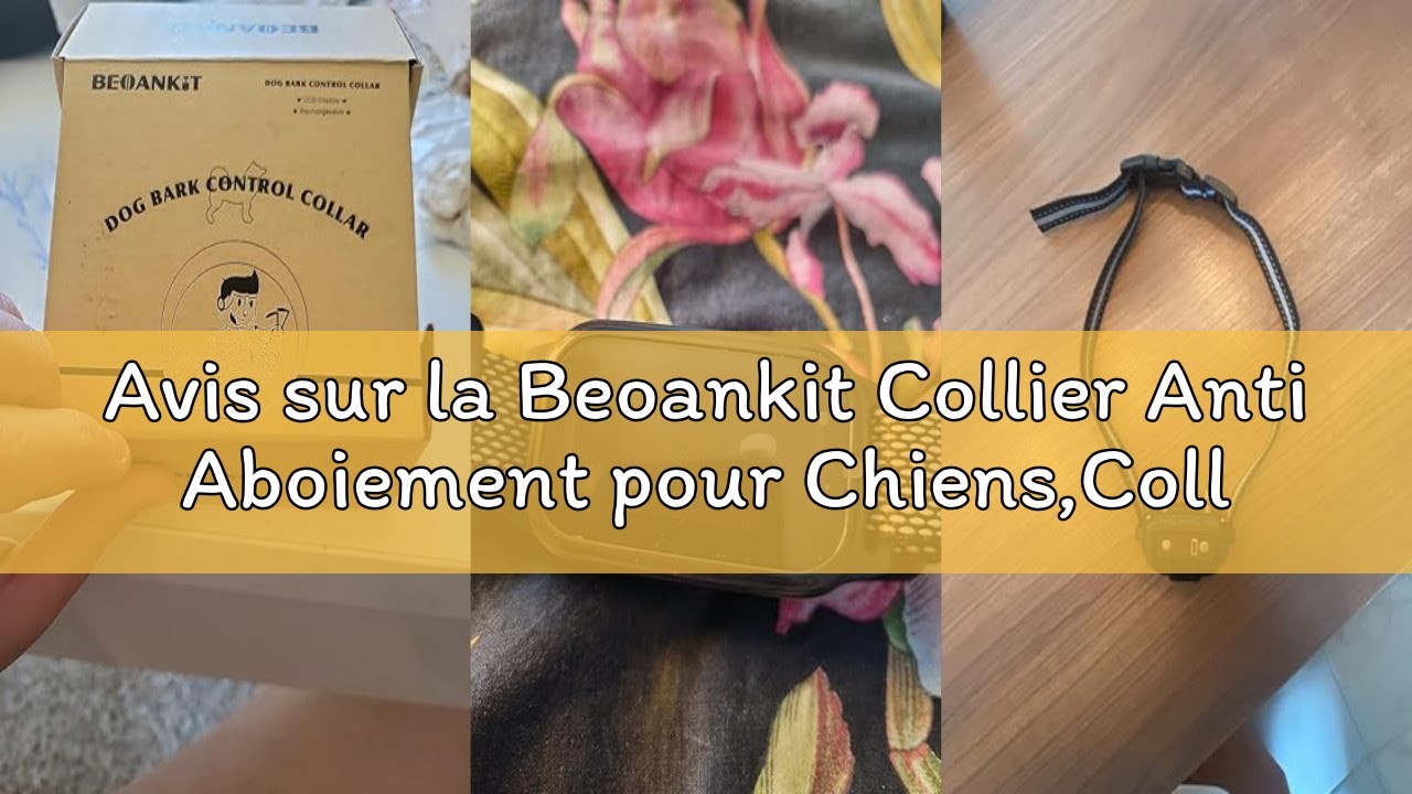 Avis sur la Beoankit Collier Anti Aboiement pour Chiens,Collier Automatique avec 8 Niveaux de Sensib