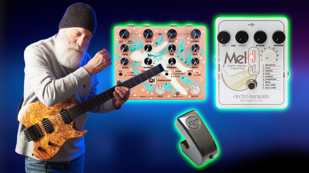 EHX Mel9 + EBow = Ethereal Guitar Textures (Qi Etherealizer)