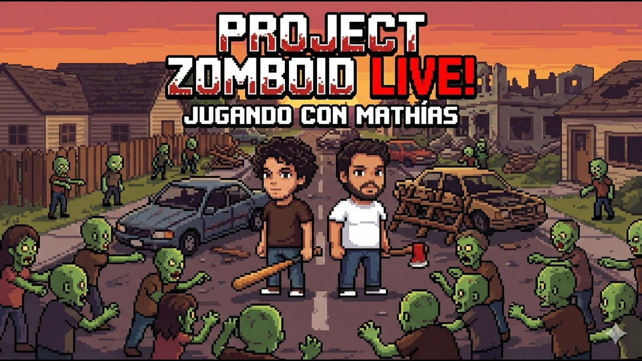 ¡PROJECT ZOMBOID LIVE! | Sobreviviendo al apocalipsis con Mathías EN HORIZONTAL