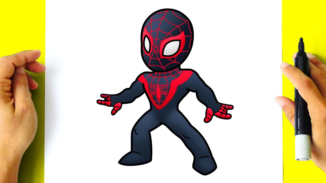 Como DESENHAR o HOMEM ARANHA no ARANHAVERSO - Como DIBUJAR a SPIDERMAN un NUEVO UNIVERSO - Fácil