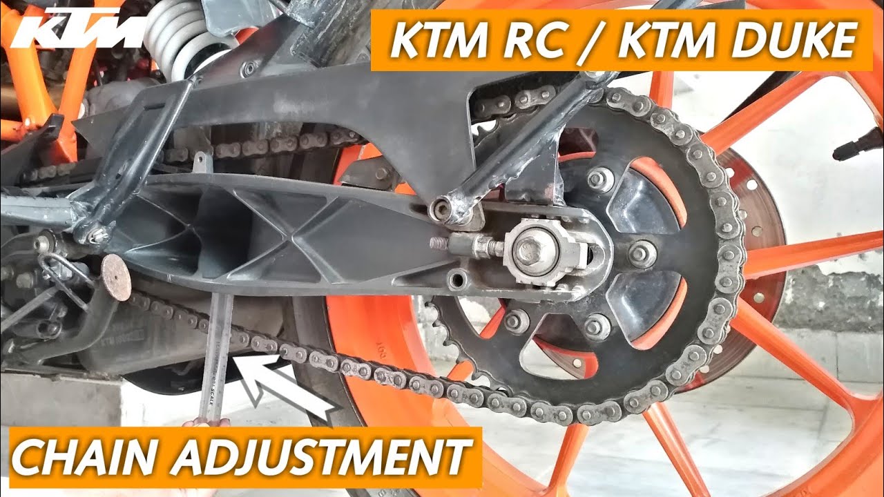 KTM Chain Adjustment : RC/Duke 125/200/390