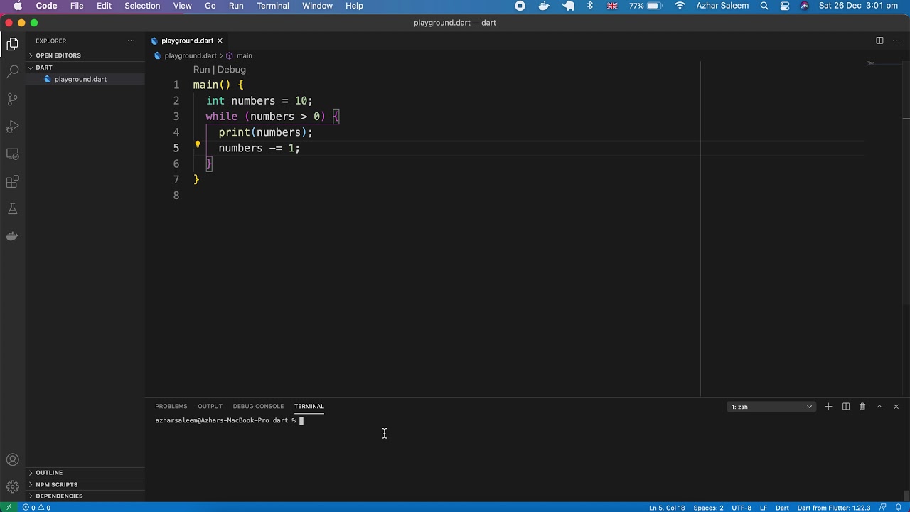 while & do while loop in dart part 12