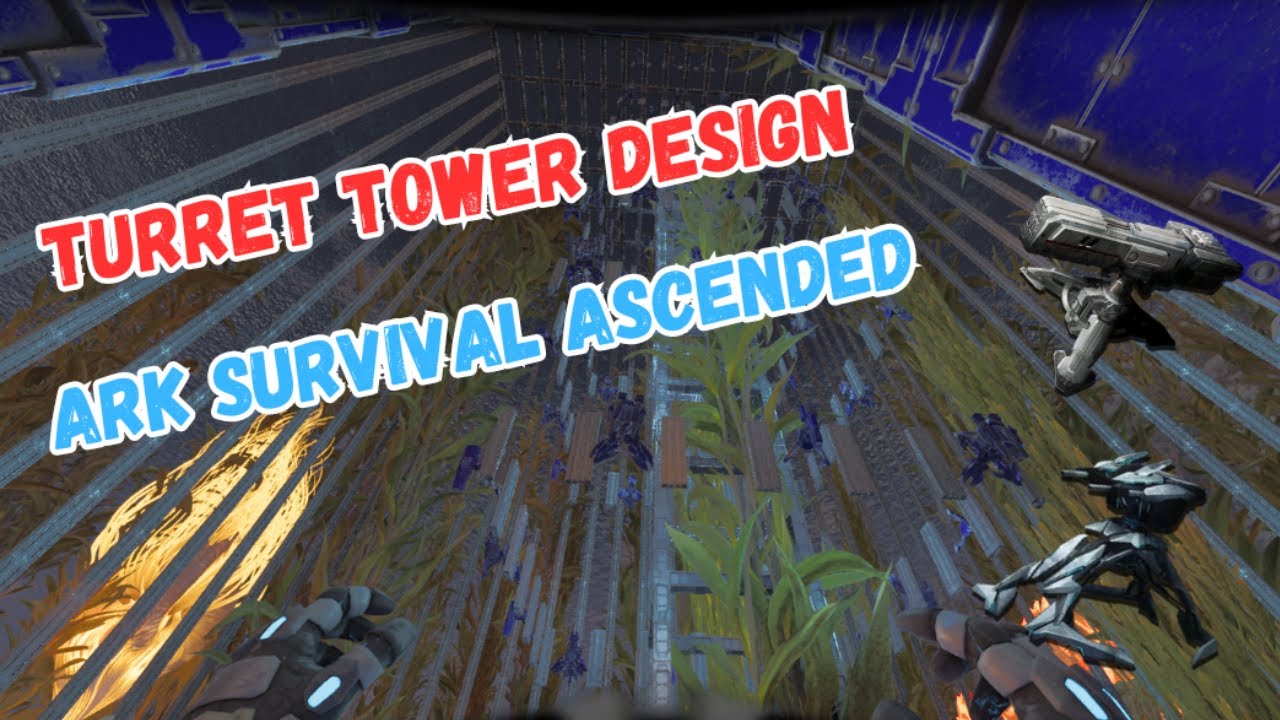 ARK: Survival Ascended | How To Build Vaccum Turret Tower!