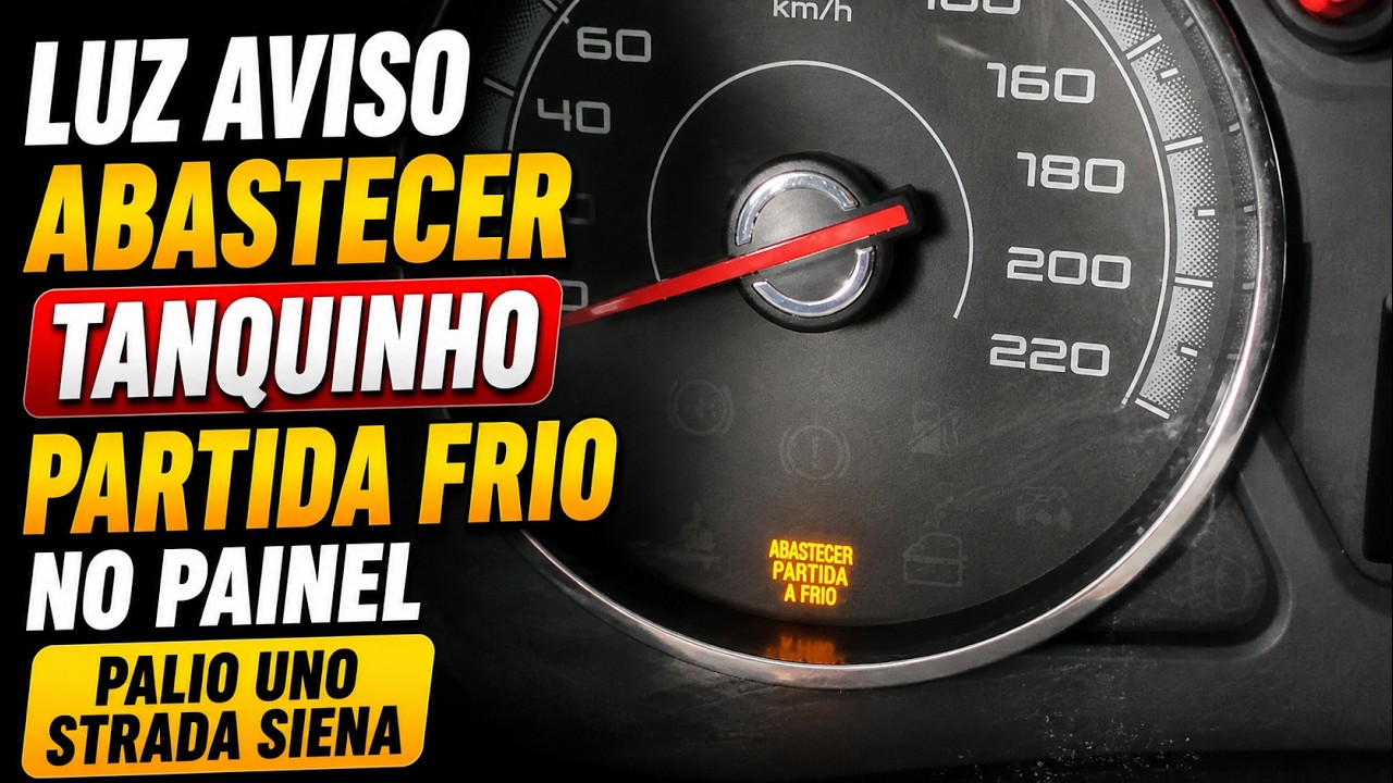 LUZ AVISO ABASTECER PARTIDA A FRIO ACESO NO PAINEL PALIO UNO STRADA SIENA PUNTO/PROBLEMA RESOLVIDO!