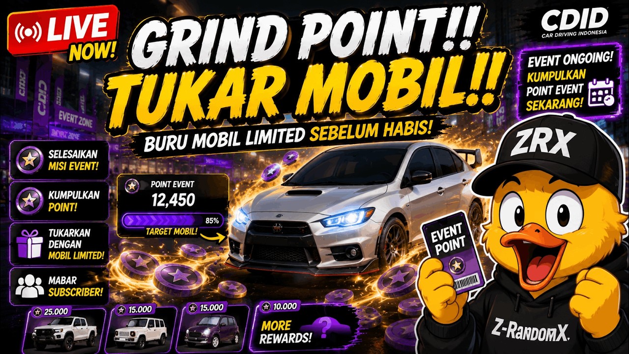 😱 LIVE CDID!! GRIND POINT EVENT #3 🔥 BURU MOBIL LIMITED SEBELUM HABIS!!