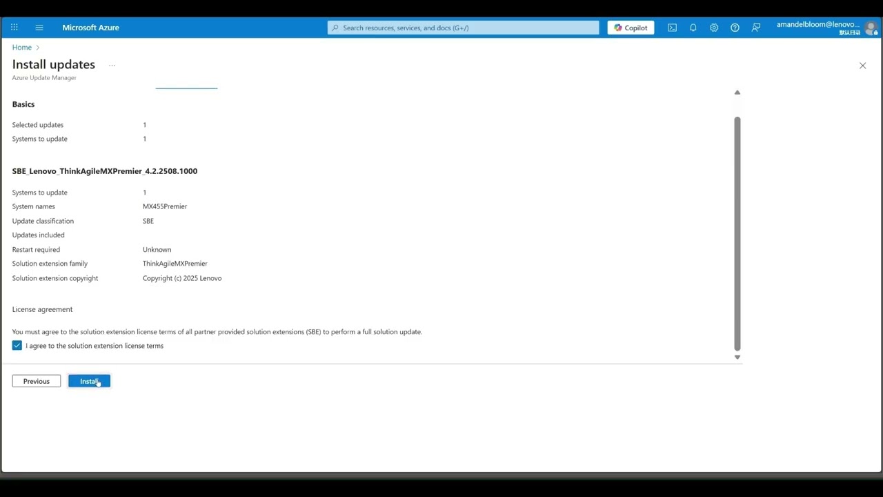 Demo: Lenovo ThinkAgile MX Series and Solution Builder Extension within Azure Local