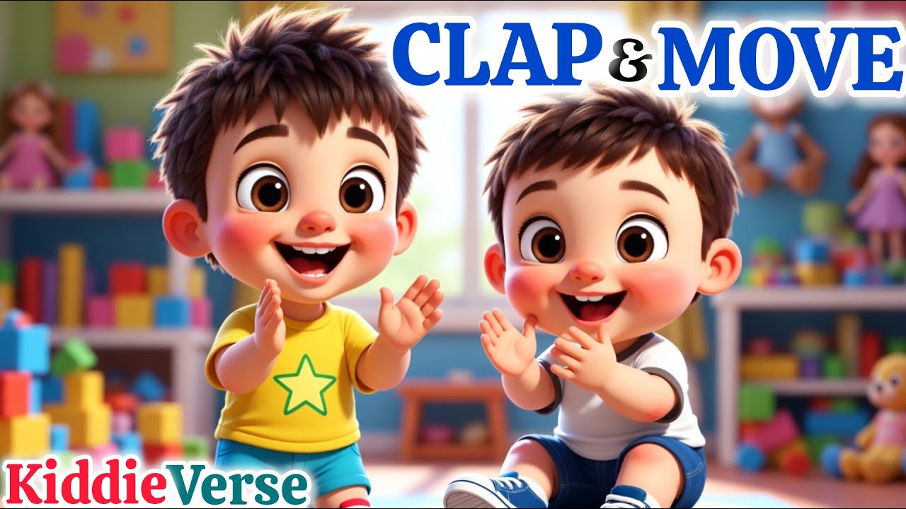 Песенка с движениями для детей | Хлопайте, трогайте и двигайтесь | Веселое обучение для малышей