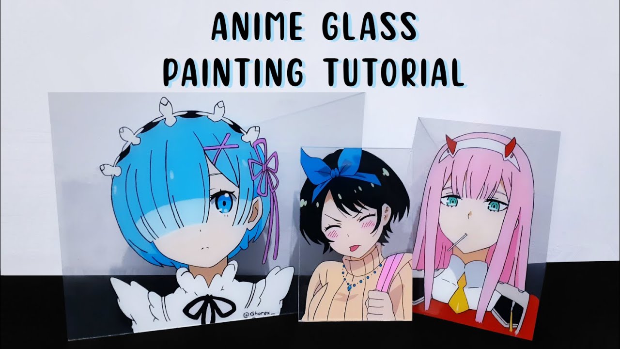 Anime Glass Painting TUTORIAL  ||  PINTAR EN VIDRIO