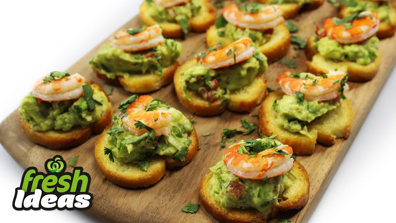 Easy Crostini Recipe with Smashed Avocado & Prawn | Woolworths