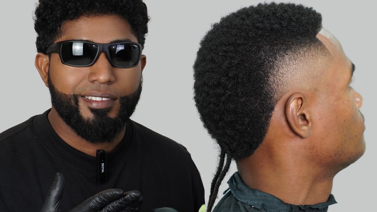 (Tecnica Profesional) COMO CORTAR Y DAR FORMA AL CABELLO AFRO EN UN DESVANECIDO