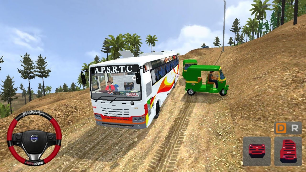 APSRTC Super Luxury Bus | Indian Traffic Off-road Driving Gameplay 😱 | Bus Simulator Indonesia 