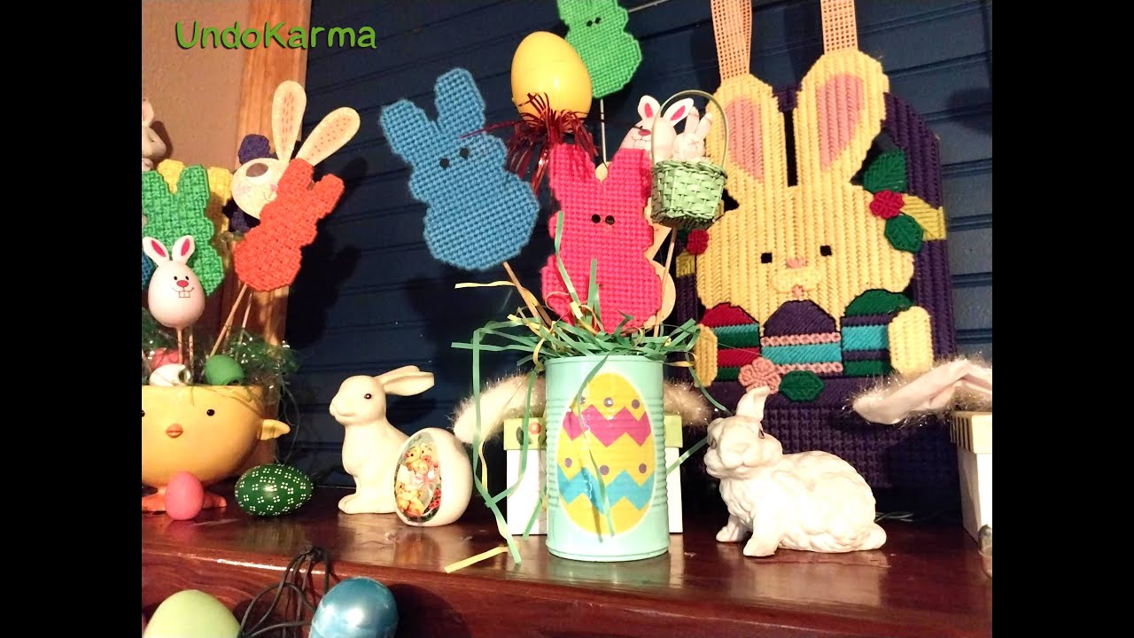 DIY Easter Home Party Decor for Pennies PEEPS Easter Eggs Plant Pokes