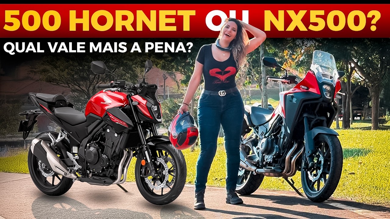 TESTE NX500 E HORNET500 | NOVA CB500 HORNET E NX 500 DA HONDA *QUAL A MELHOR?* |MOTOVLOG