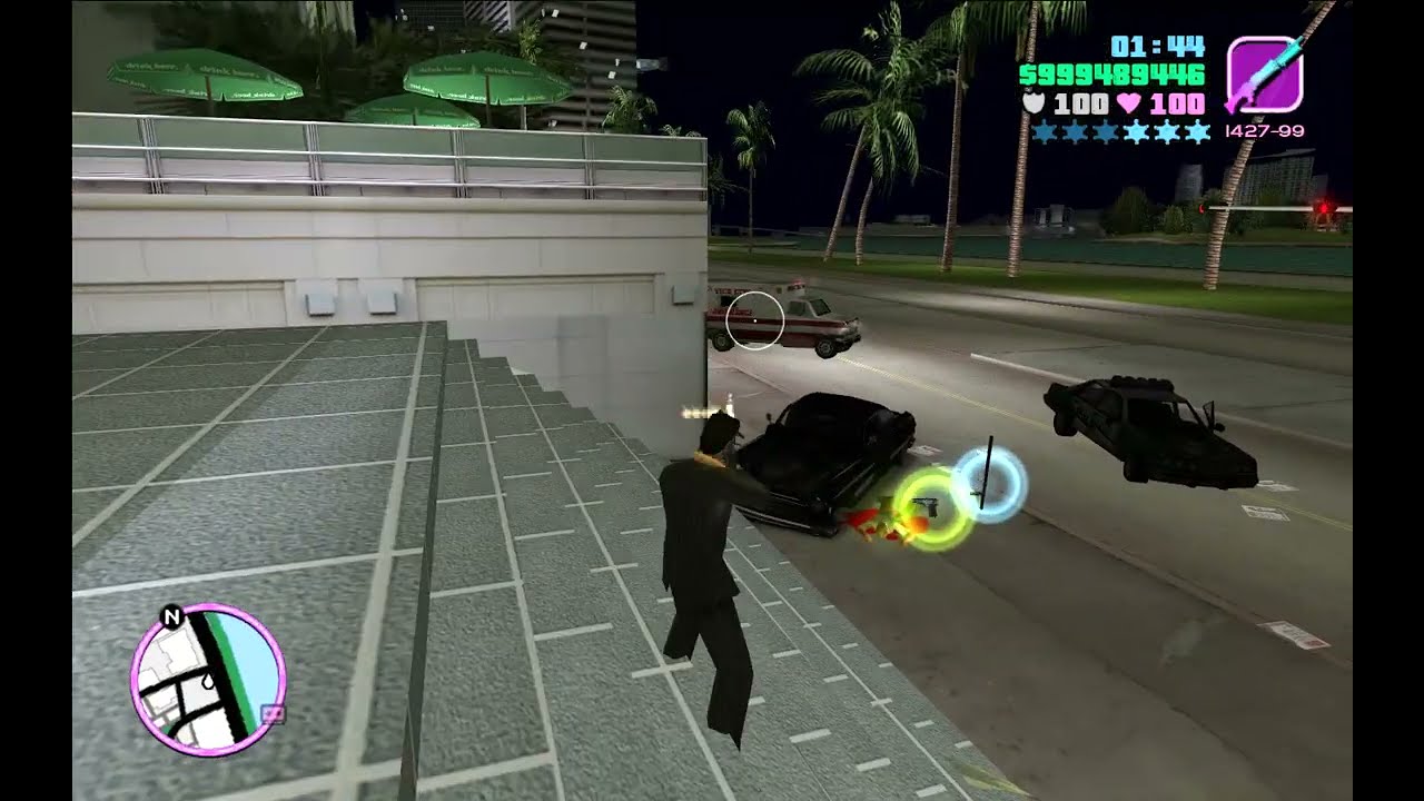 GTA Vice City Haitians Hunt + Cop Shootout + 6 Stars Escape