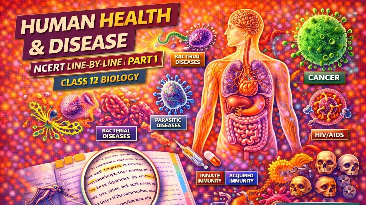 Human Health & Disease (Part-2) 🧬 | NCERT Line-by-Line | Class 12 Biology | NEET