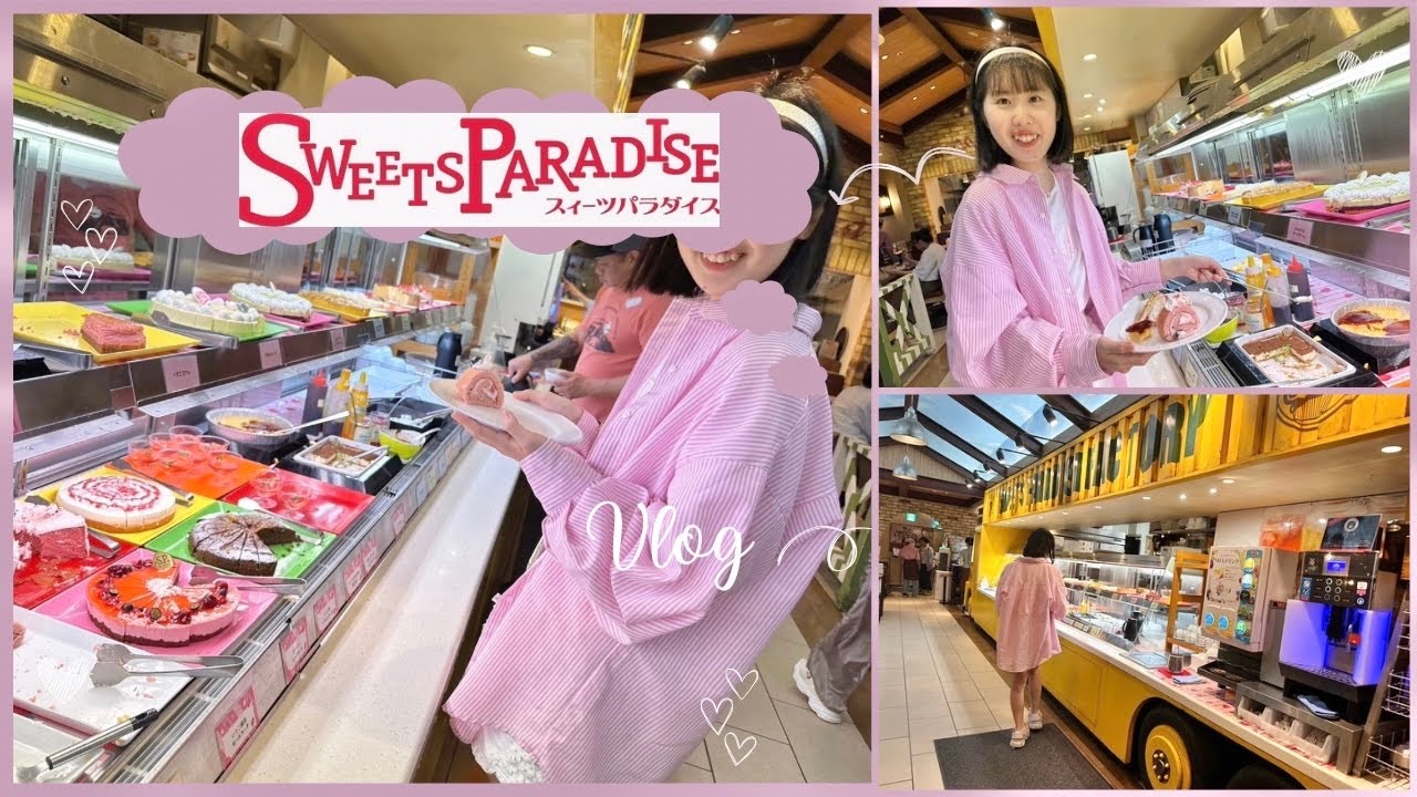 【大食い】念願だった初のスイパラを楽しむ🍓スイーツパラダイス新宿🍰🧁