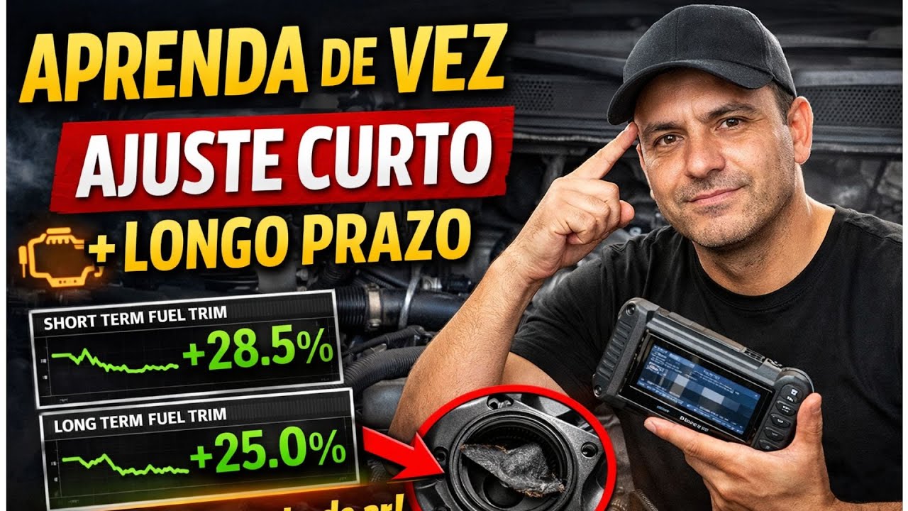 Ajuste de combust&iacute;vel curto e longo prazo na pr&aacute;tica - Aprenda a usar com defeito REAL.