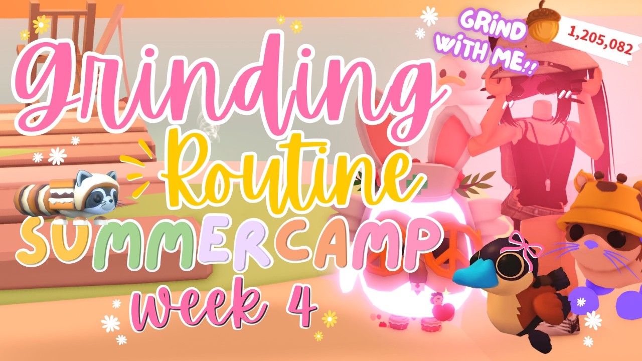 𑣲 My Grinding Routine for Week 4  + Grind with me/Speed grind ! (LOTS of Acorns FAST!)♡ Adopt me! 𝜗ৎ