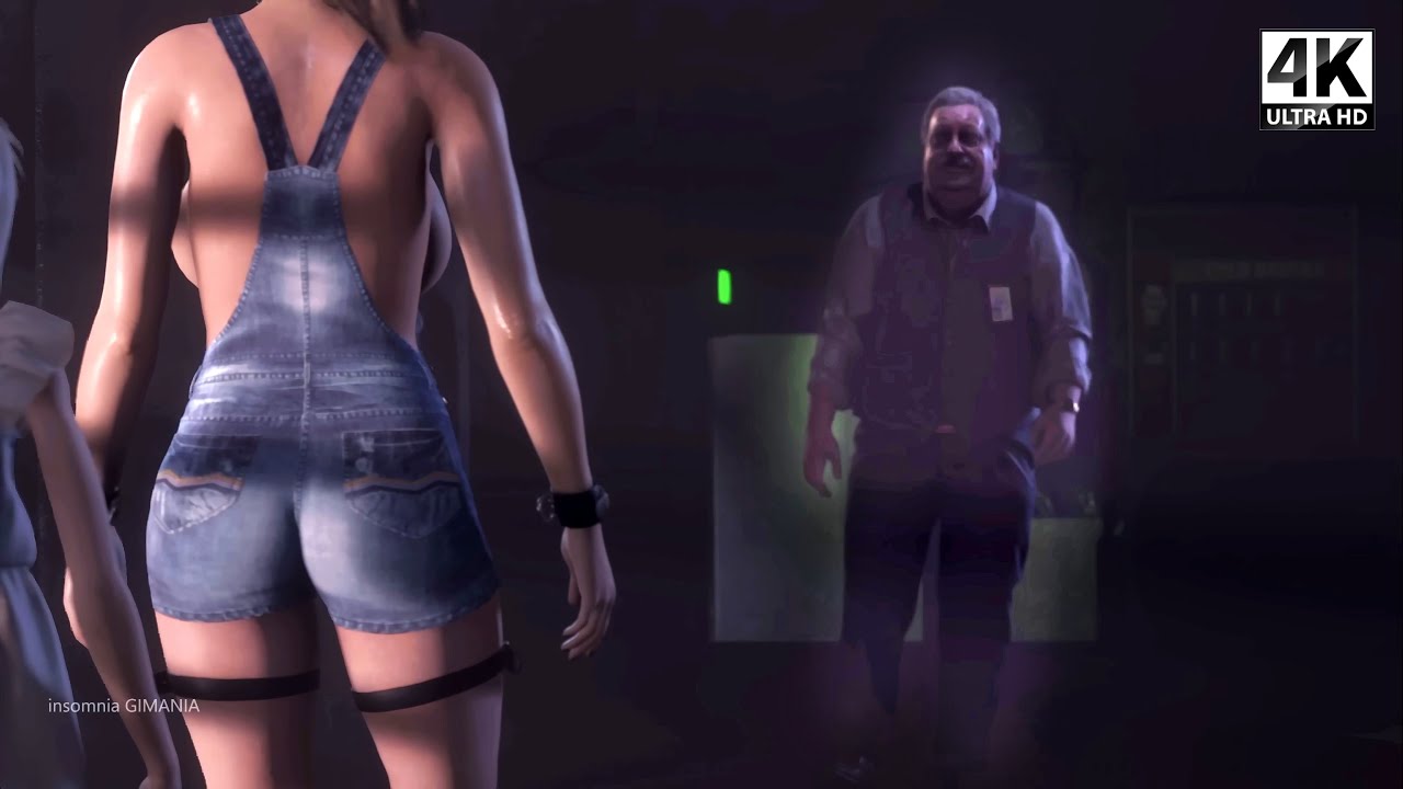 Claire Overall Denim Ballistic Jeans [4K] Thick Hair Gameplay Resident Evil 2 Remake MOD %