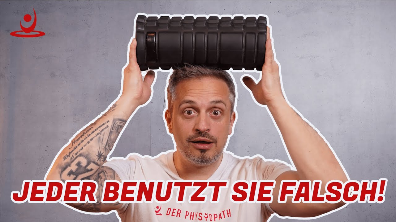 MIT DER FASZIENROLLE NICHT HIN- UND HERROLLEN!