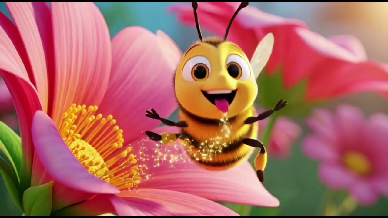 A Abelhinha Zum Zum Zum 🐝 Cantando nas Flores | Música Educativa para Crianças