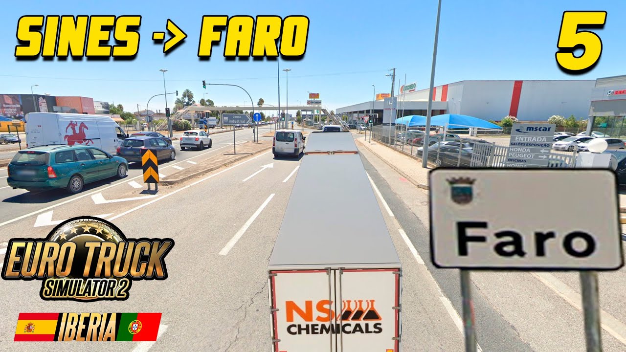 VIAGEM DE SINES A FARO COM GRAXA, EURO TRUCK SIMULATOR 2 IBERIA DLC #5