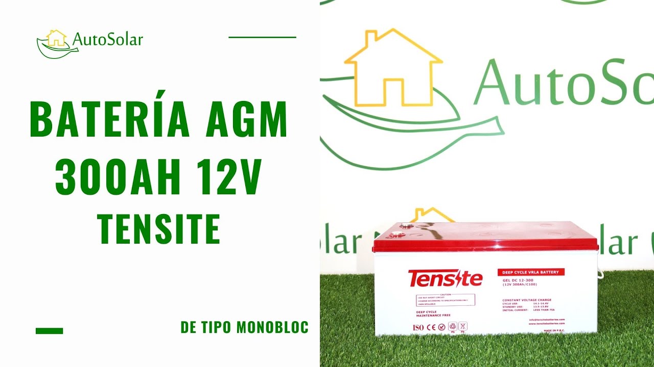 Bater&iacute;a AGM 300Ah 12V Monobloc Tensite
