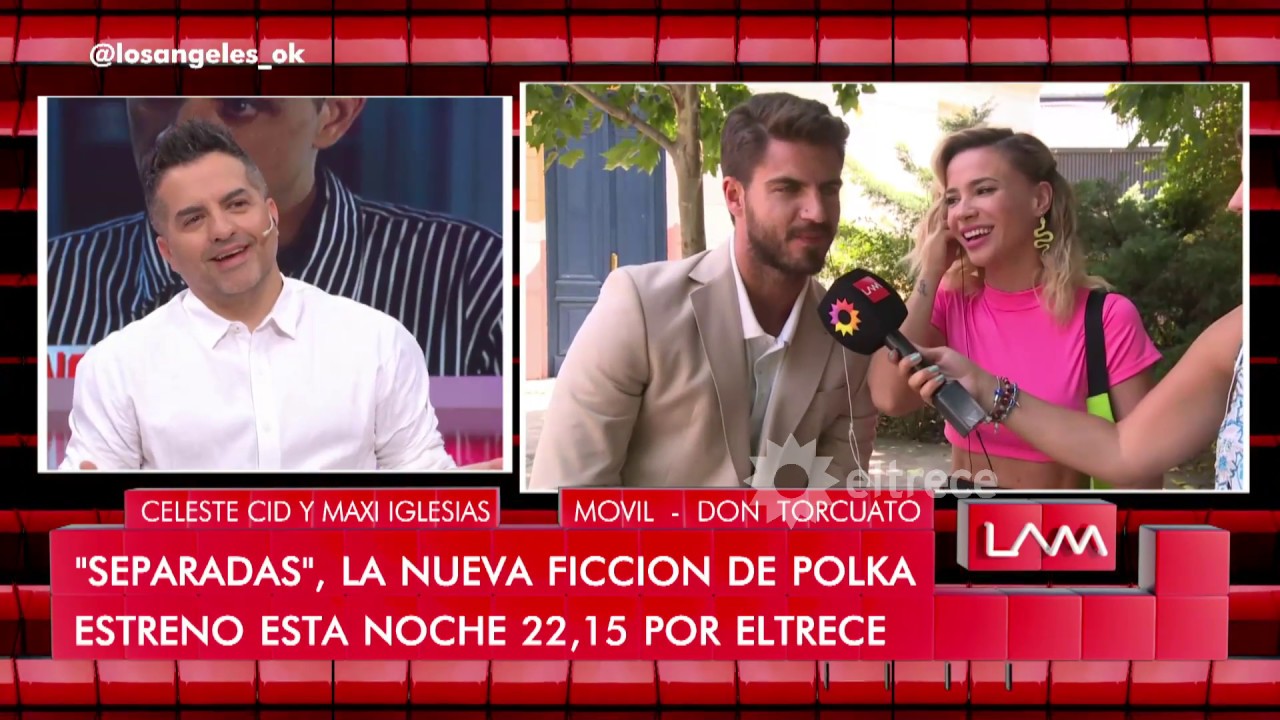 Maxi Iglesias y Celeste Cid en un móvil imperdible desde Polka en la previa al estreno de #Separadas