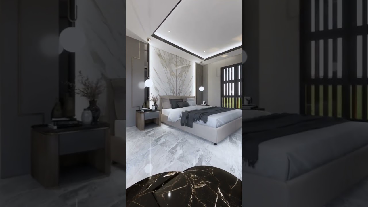 big slab tile use in bedroom on background #tiles #youtube #viral
